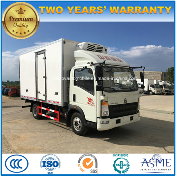 HOWO 5 Tons Refrigerated Truck with Thermo King Refrigerator 