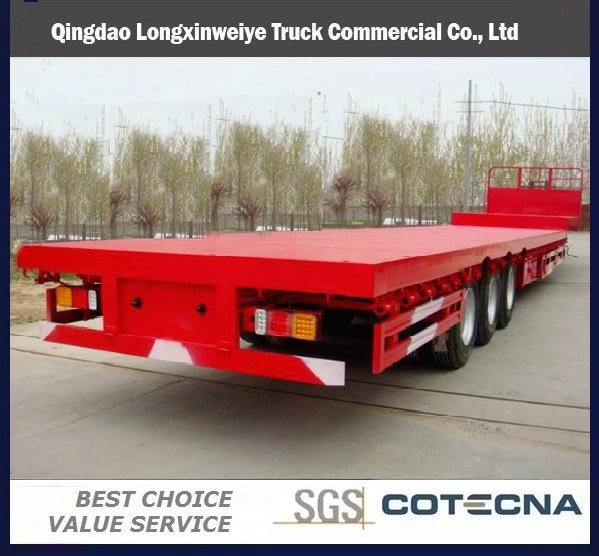 3 Axles Container 40ton Flat Bed Semi-Trailer 