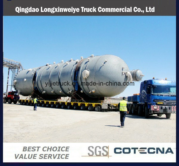 4 Axle Multi-Axis Heavy Load Hydraulic Plarform Modular Low Bed Semi-Trailer 