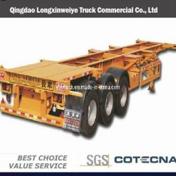 2 Axles Skeleton Container Flat Bed Semi-Trailer