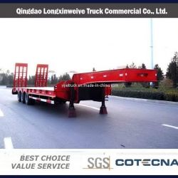 China 70ton Heavy Duty Low Bed Semi Trailer