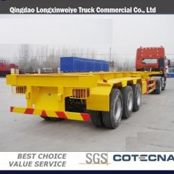 Lowest Price Tri Axles Skeleton Container Semi-Trailer