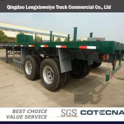 Cimc High Quality 02 Axles Flat Bed Container Semi-Trailer