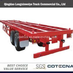 Best Quality 2 Axles Flat Bed Skeletal Container Semi Trailer