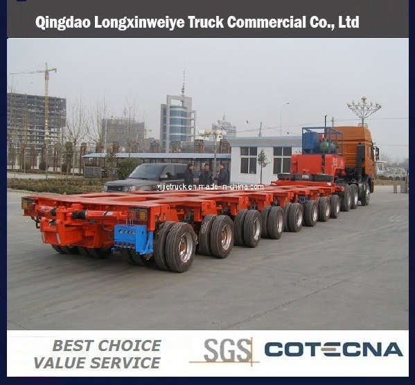 80-500ton Hydraulic Gooseneck Steering Axis Modular Trailers 