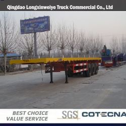 3 Axles Container Flat Bed Semi-Trailer with Capacity 40ton