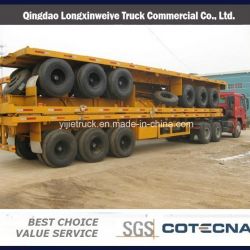 3 Axles 40ton Container Flat Bed Semi-Trailer