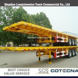 3 Axle Flat Bed Container Semi Truck Semi Trailer