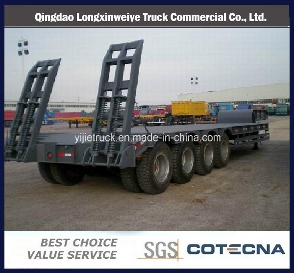 4 Axle 80 Ton Low Bed Semi Truck Trailer 