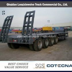 4 Axle 80 Ton Low Bed Semi Truck Trailer