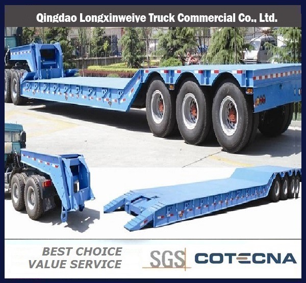 3 Axles Detachable Low Bed Semi Trailer 