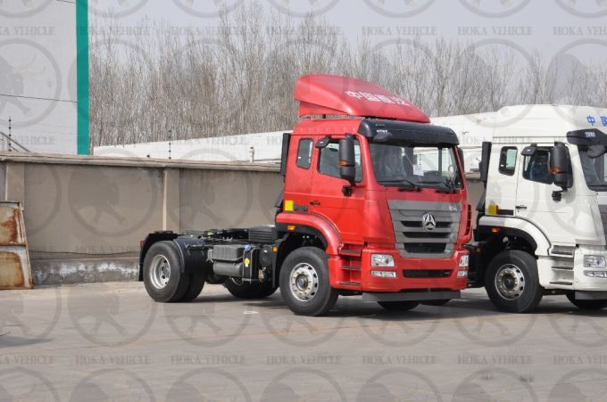 Sinotruk Hohan 4X2 336HP Red Tractor Truck 