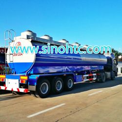 Tri-Axle Chemical Liquid Tanker Semi Truck Trailer (HTC9400GHY)