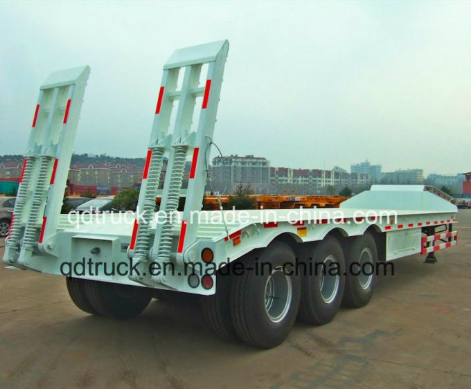 60 tons Strengthened 3 Axles Low Bed Semi Trailer 