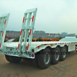 60 tons Strengthened 3 Axles Low Bed Semi Trailer