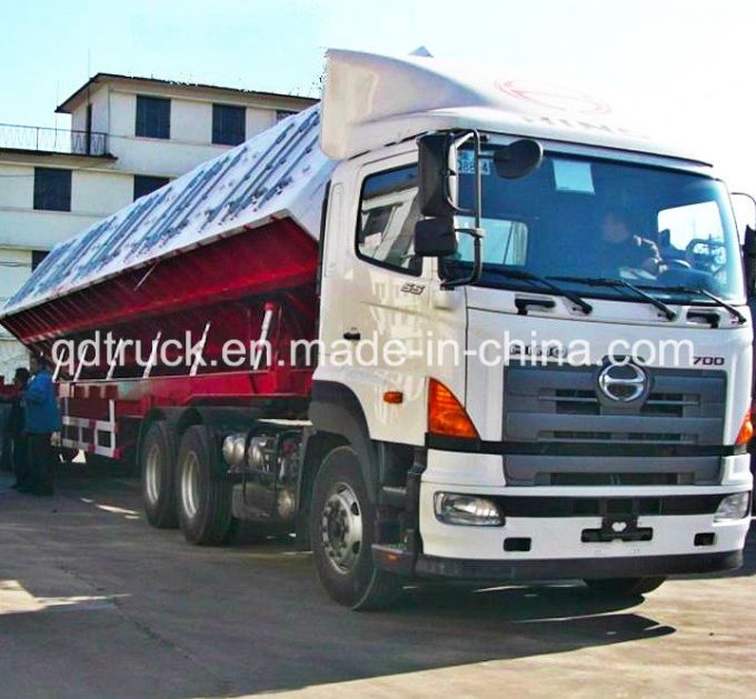 Side or End Dump Truck Trailer, Tipping Trailer, Tipper Trailer, Tractor Hydraulic Cylinder Dump Tra 