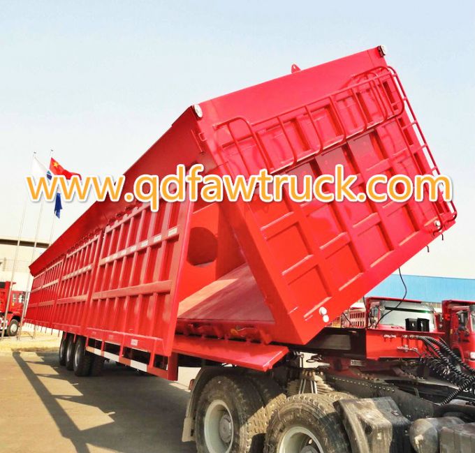 Good Quality 3 Axles Side Dump Trailer, coal trailer 100t 