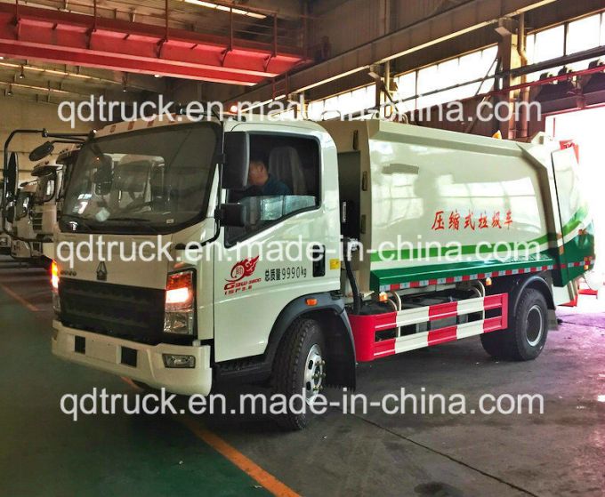 Small waste compactor truck, 4m3 high quality refuse compactor truck 