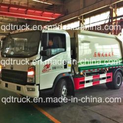 Small waste compactor truck, 4m3 high quality refuse compactor truck