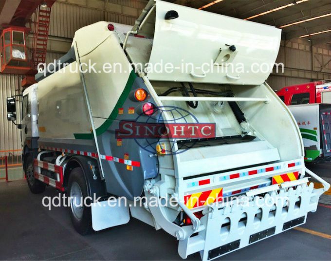 10-15m3 compactor truck HOWO, Rear compactor garbage truck 