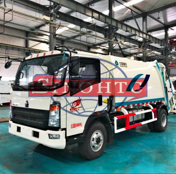 3 - 6 cubic small compactor truck, HOWO Compressed garbage truck 