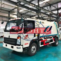 3 - 6 cubic small compactor truck, HOWO Compressed garbage truck