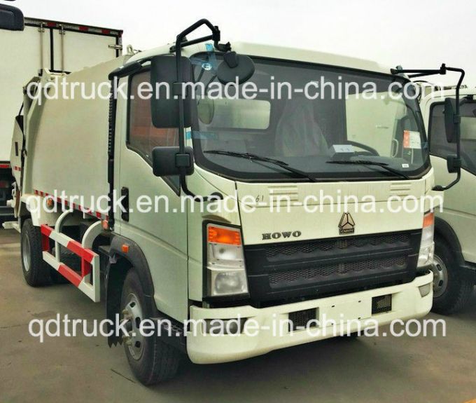 Rear compactor garbage truck, 4m3 refuse compactor truck 