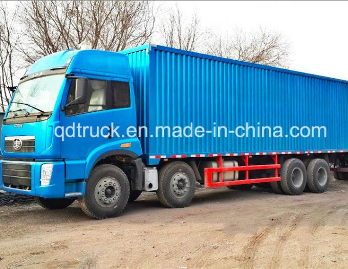 Faw 8X4 40-50 Tons Van Cargo Truck 