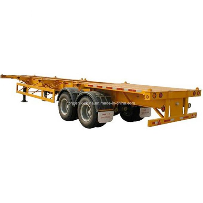 2 Axles Flatbed Semi-Trailer/40feet Frame Container Semi Trailer 