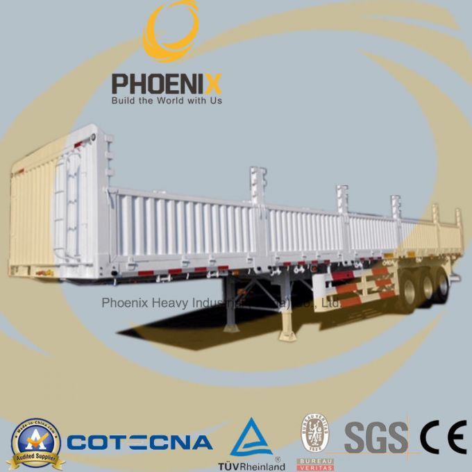 Hot Sale 40feet 3 Axle Cargo Semi Trailer with Sidewall 