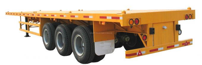 40feet Container 3 Axles Flat Bed Semi Trailer 