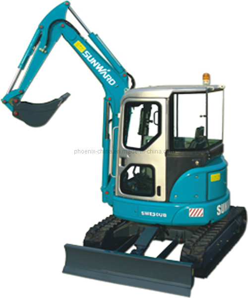 China Best Sunward 3ton Zero Tail Swing Mini Excavator with CE Certificate 30ub 