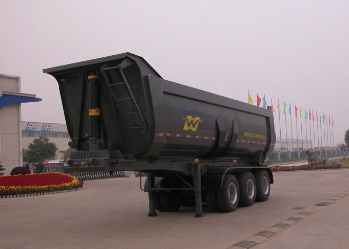 25cbm Dumping Semi Trailer with Hyva Cylinder 