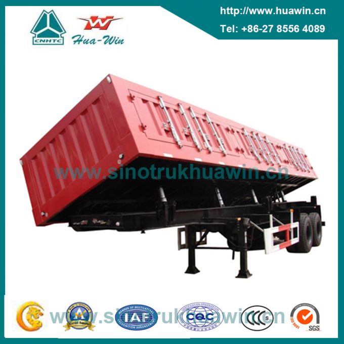 2 Axle Side Tipping Dump Semi Trailer 