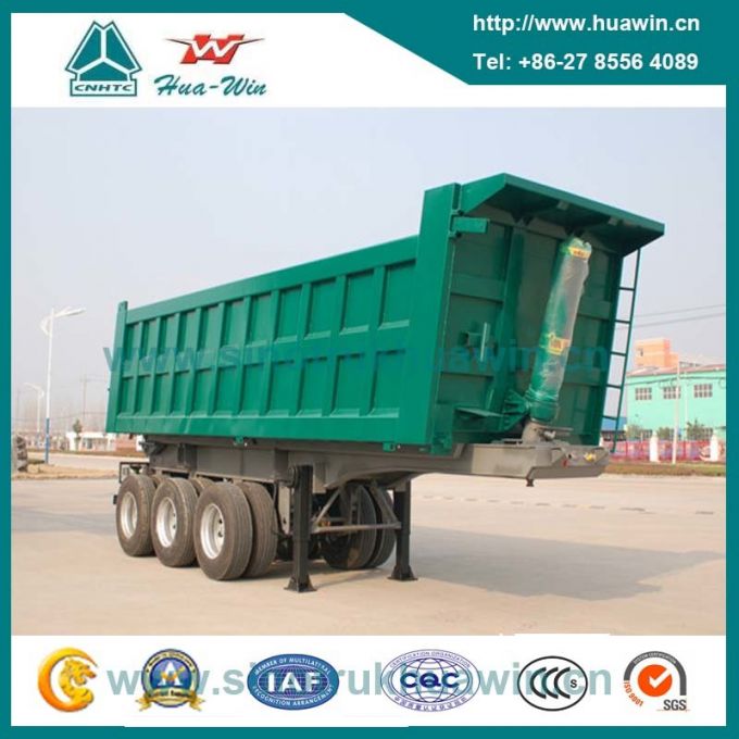 60 Ton 3 Axle Hyva Tipper Semi Trailer for Mining 