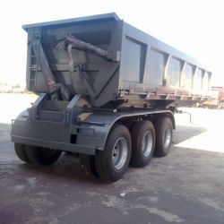 3 Axle 30 Cbm Side Dump Semi Trailer / Tipper Trailer