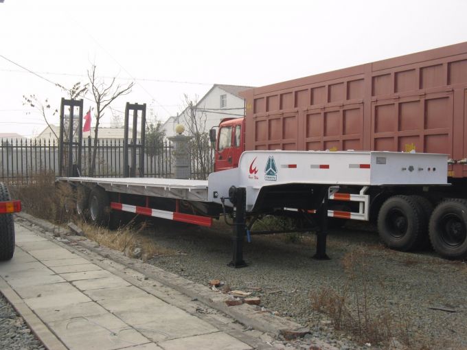 3 Axle Low Bed Semi Trailer with Payload 60ton 