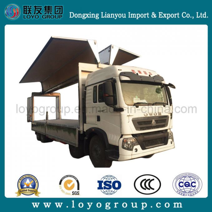 T5g Wing Van Truck Van Hydraulic Side Wing Open Truck 