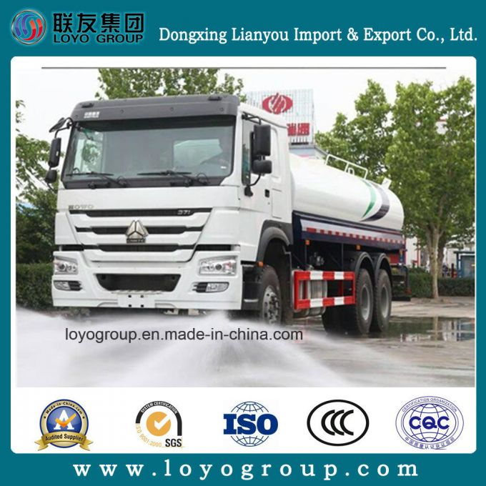 Sinotruk HOWO 6X4 371HP 20cubic Water Tank Truck 