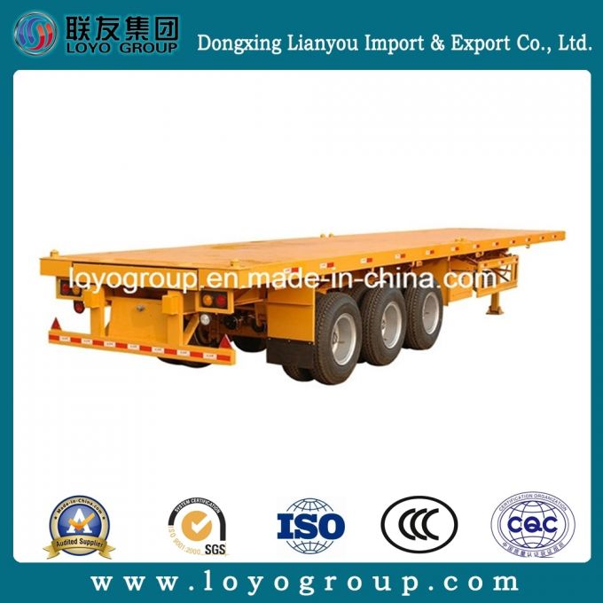 High Quality 3 Axles Container Cargo Stake Semi Truck Trailer 