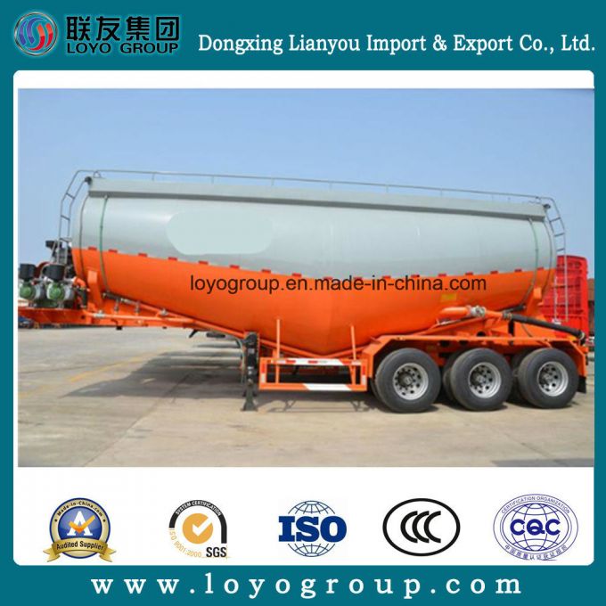 China 3 Axles 45m3 Bulk Cement Tank Semi Trailer for Sale 