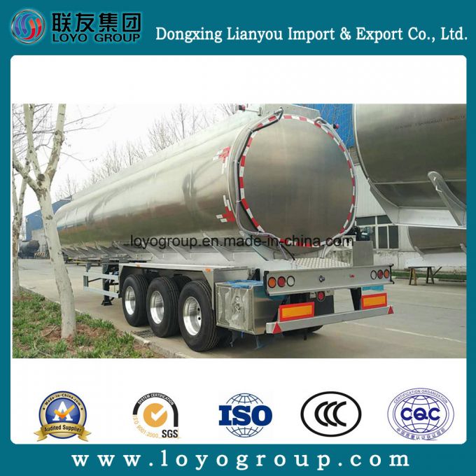 3 Axle Aluminum Alloy Fuel Tank Semi Trailer Oil Tank Semi Trailer 