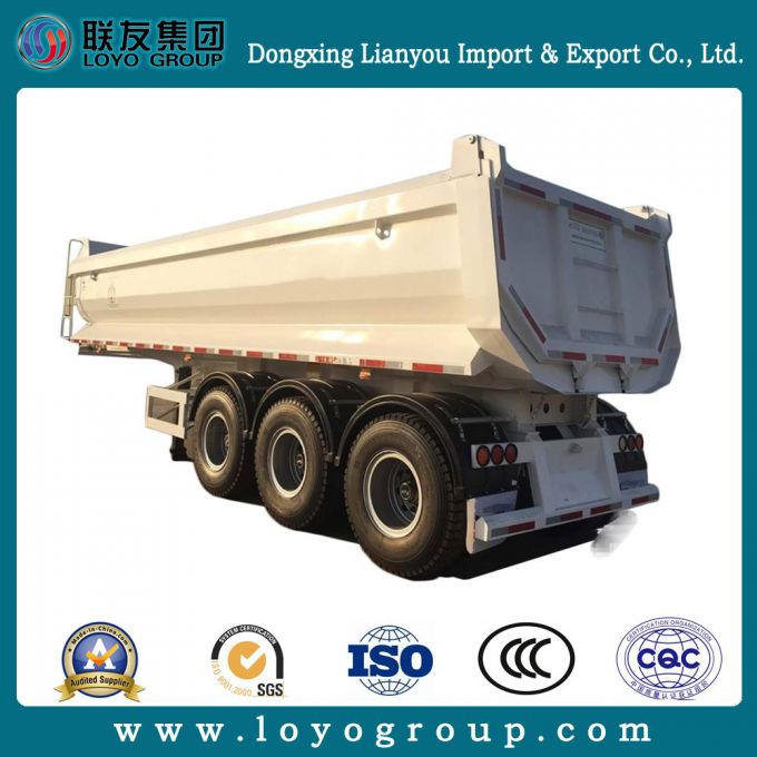 3 Axles Tipper Truck Trailer Hydraulic Dumper Semi Trailer for Sale 