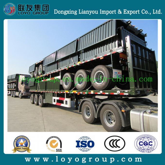 3 Axle Side Wall Cargo Semi Trailer for Logistics Company 