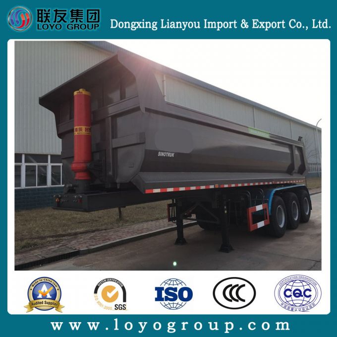 Heavy Duty U Shape 3 Axle Dump Tipper Trailer Semi Trailer 