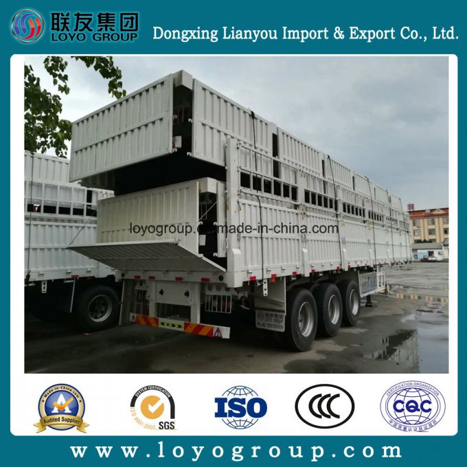 2016 Multifunctional Cargo Flatbed Semi Trailer with Sidewall Hot Sale 