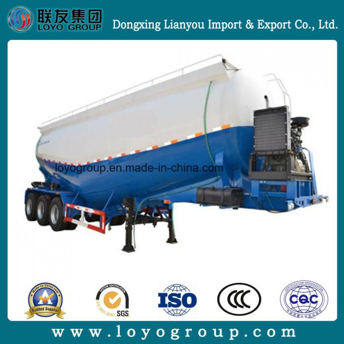 3 Axle Tank Semi Trailer for Transportation Bulk Cement 