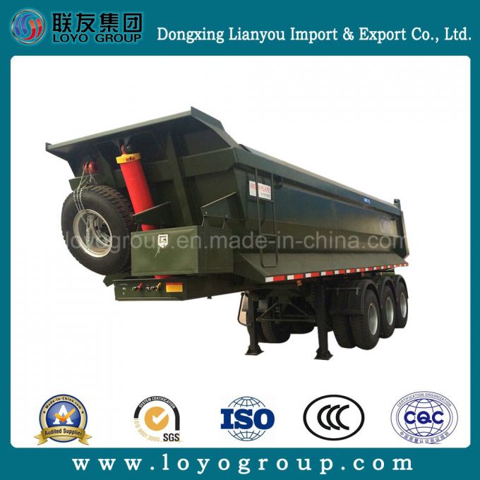 3 Axles 40t U Shape Dump Truck Semi Trailer 