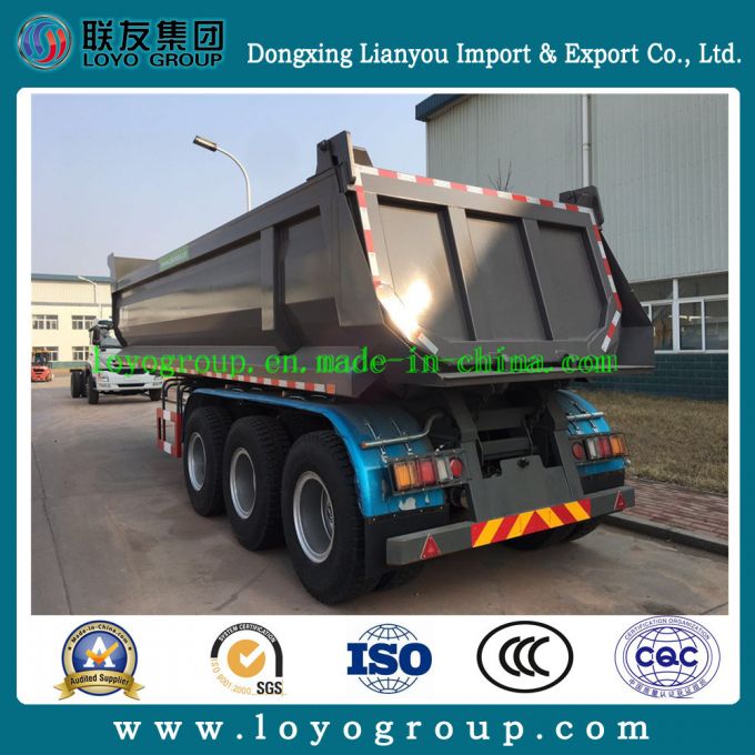 3 Axle Container Cargo Dump Truck Semi Trailer 