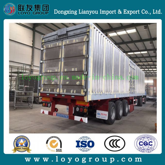 3 Axles Aluminium Alloy Wing Van Semi Trailer 